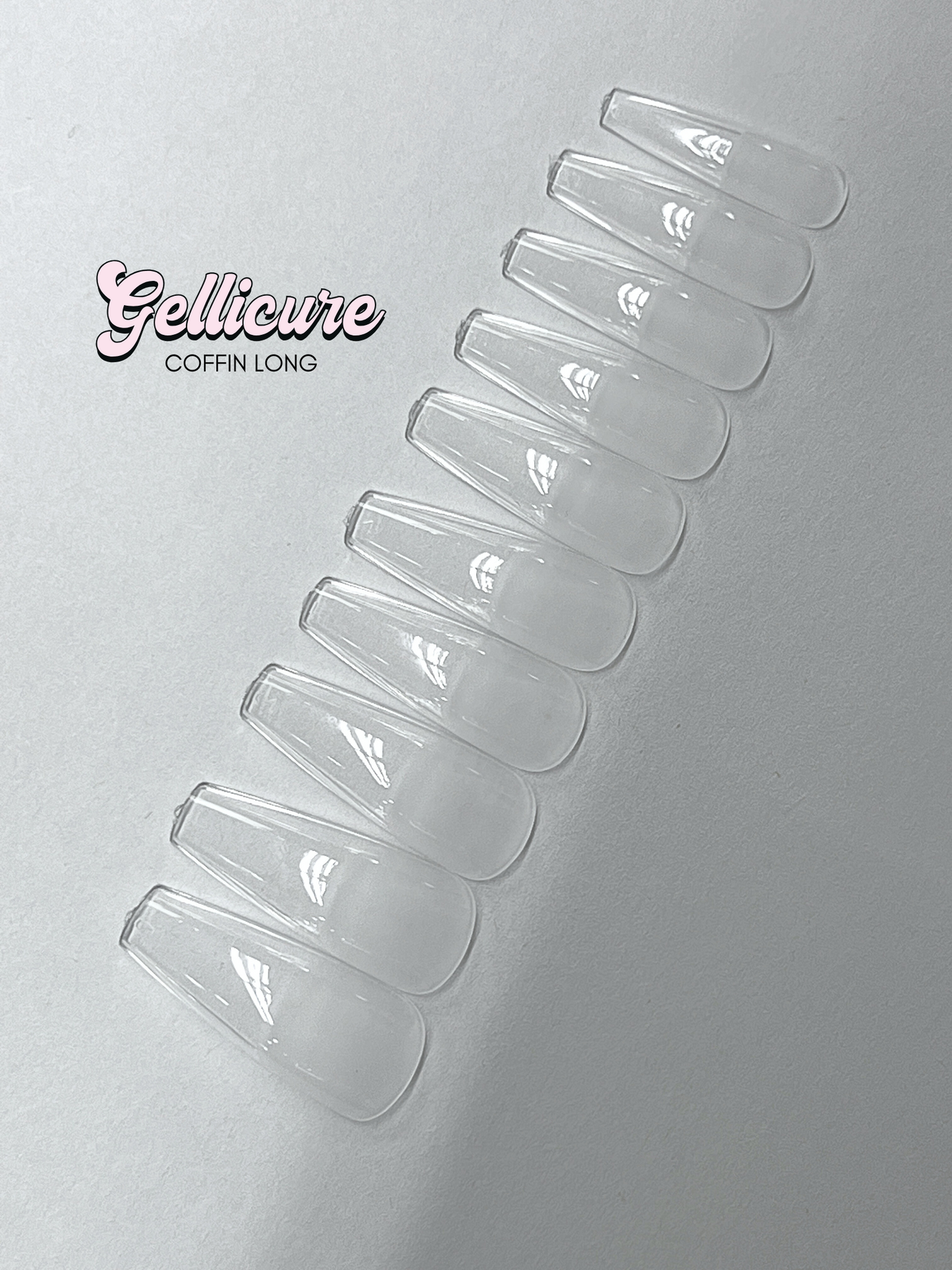 GELLICURE Pre-etched Gel Tips 120 pcs - Coffin Long