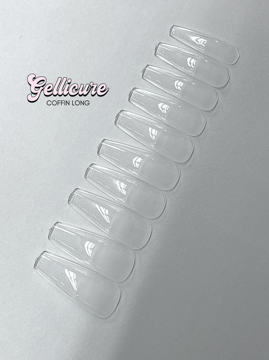 GELLICURE Pre-etched Gel Tips 120 pcs - Coffin Long