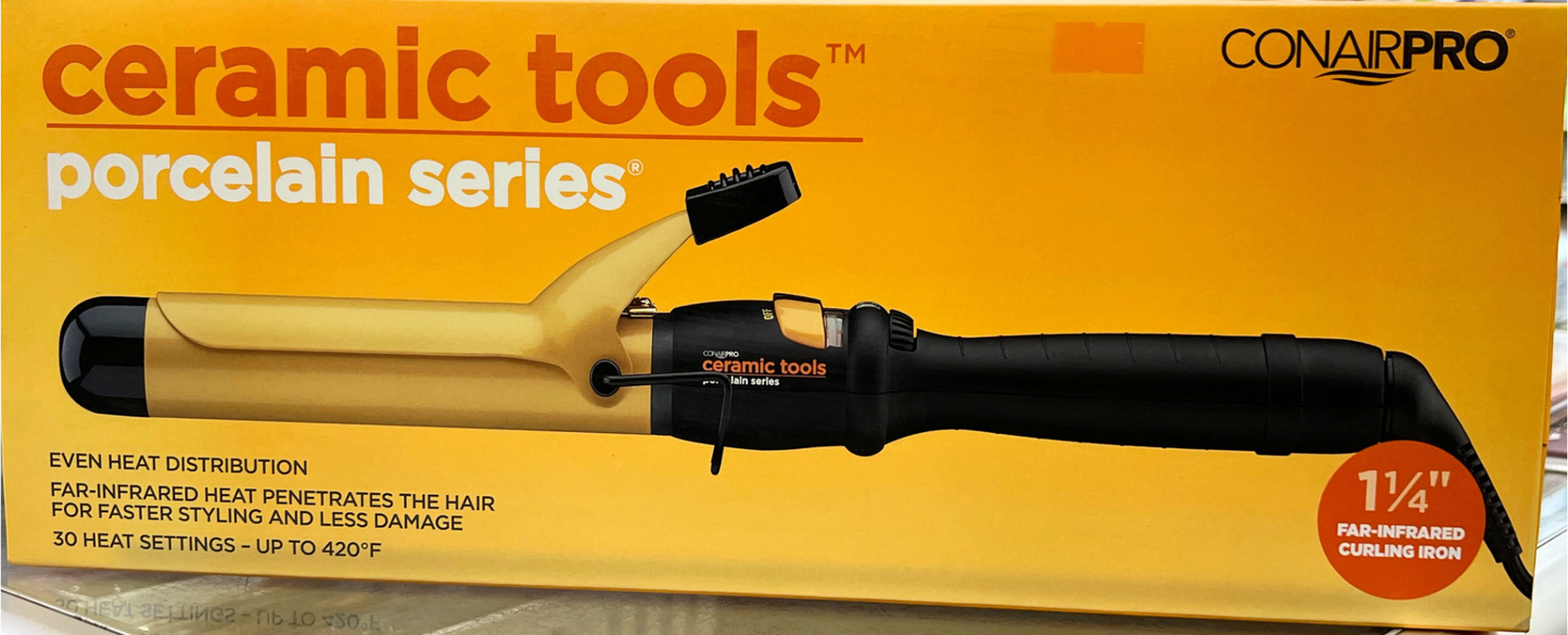 CONAIR PRO Porcelain Series - 1 1/4" Far-Infrared Curling Iron