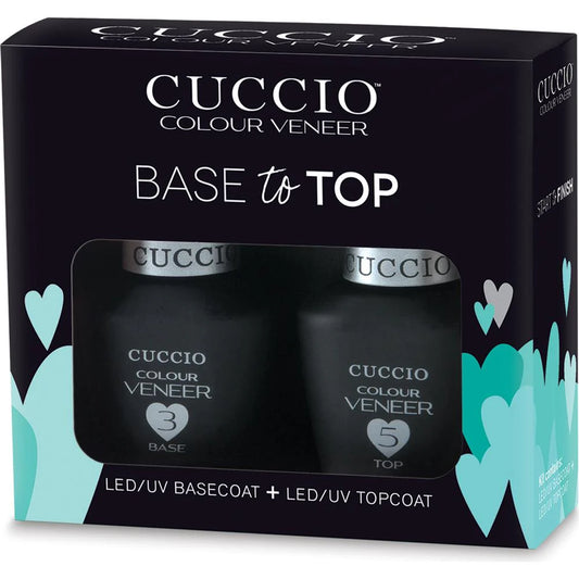 CUCCIO Colour Veneer Base to Top - 13ml Base Coat + 13ml Top Coat