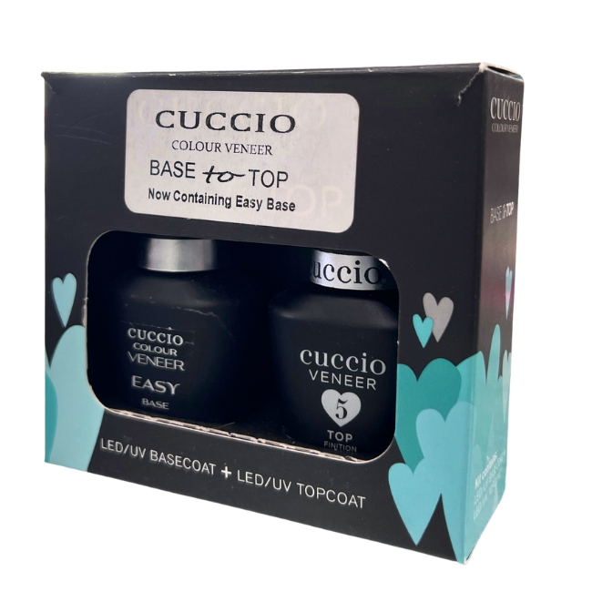 CUCCIO Colour Veneer Base to Top - 13ml Easy Base Coat + 13ml Top Coat