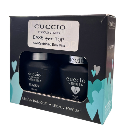 CUCCIO Colour Veneer Base to Top - 13ml Easy Base Coat + 13ml Top Coat