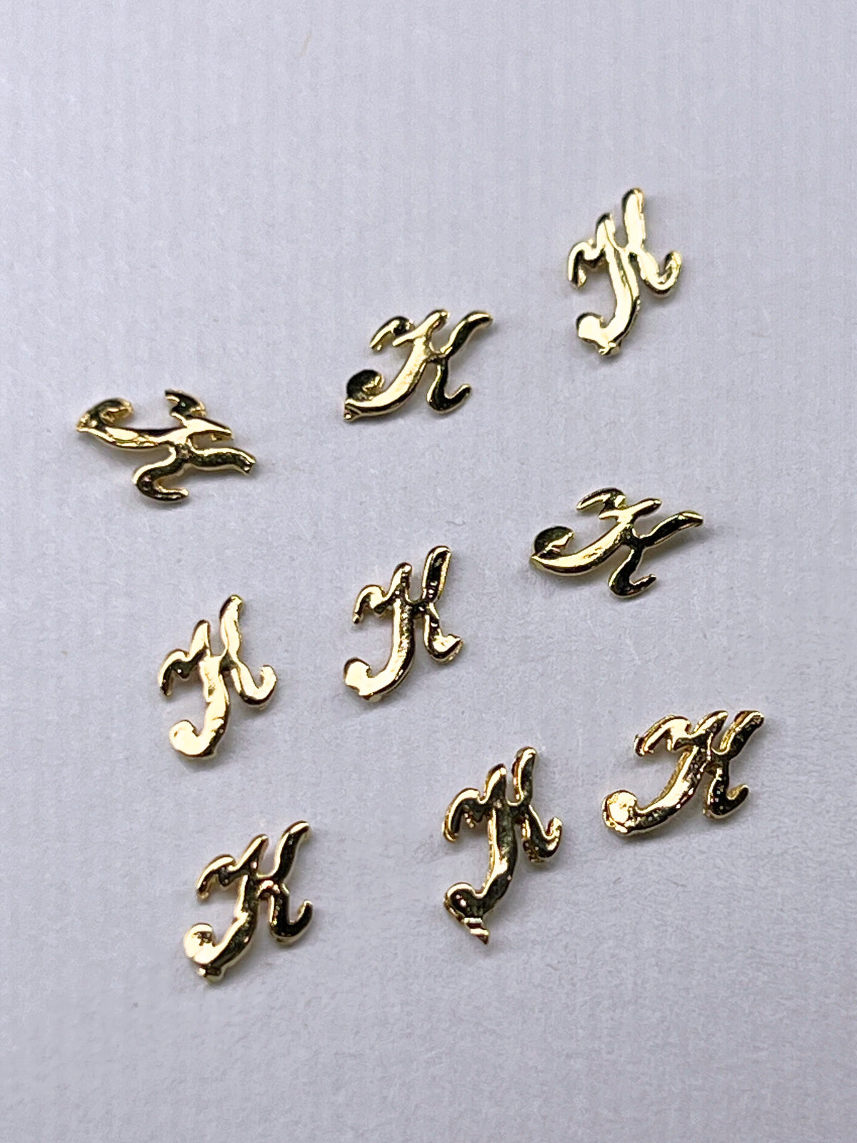 90's Gold Alphabet Charms - Letter K