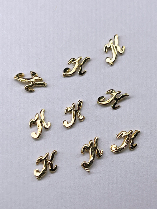 90's Gold Alphabet Charms - Letter K
