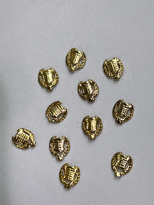 90's Gold Charms - University