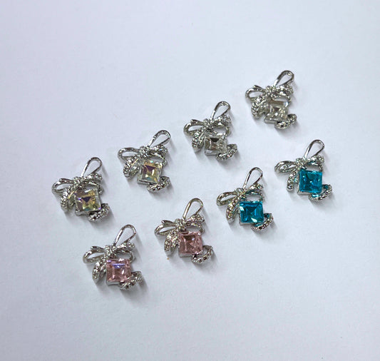 Rhinestone Ribbon Charms