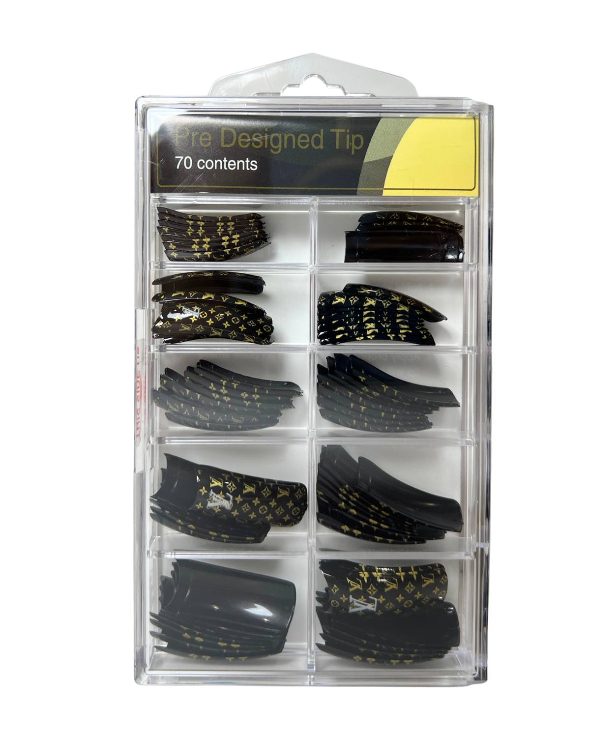 Pre-Designed Nail Tips 70pc - Mixed Designs (15 Styles)