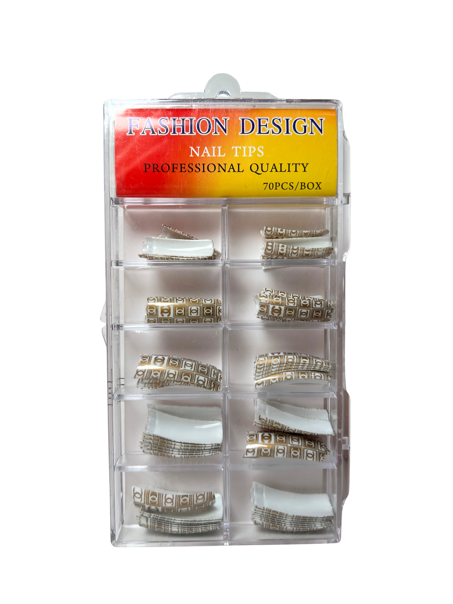 Pre-Designed Nail Tips 70pc - Mixed Designs (15 Styles)
