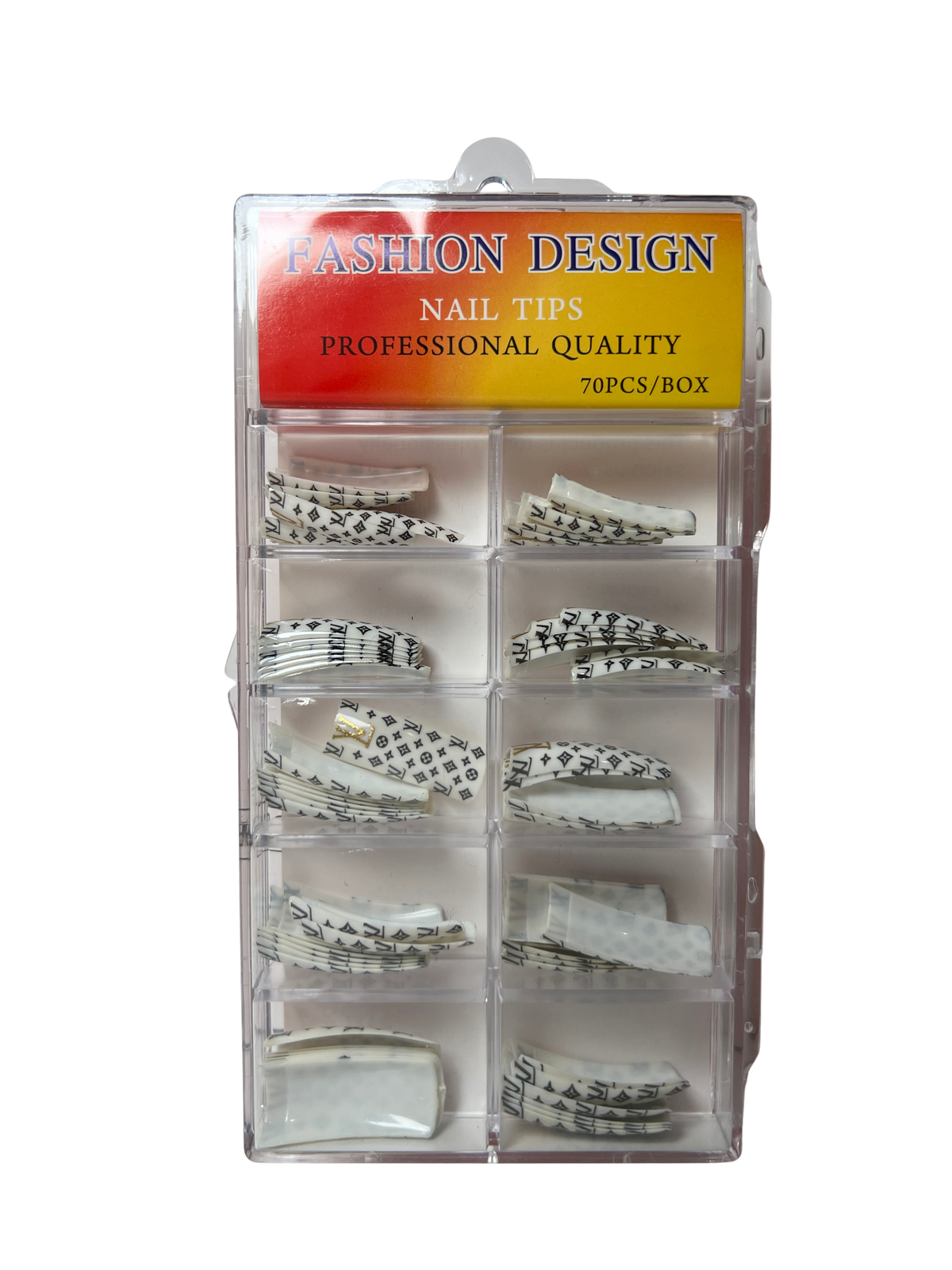 Pre-Designed Nail Tips 70pc - Mixed Designs (22 Styles)