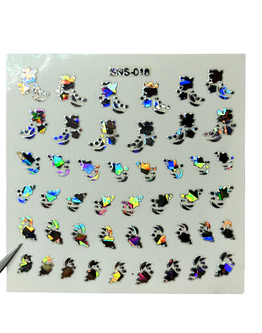 LECECIA Seashell Holographic Nail Stickers - SNS-016