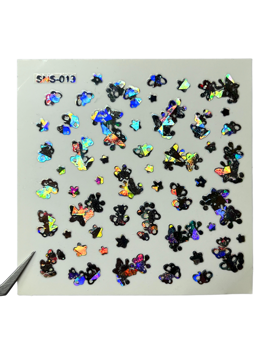 LECECIA Seashell Holographic Nail Stickers - SNS-013