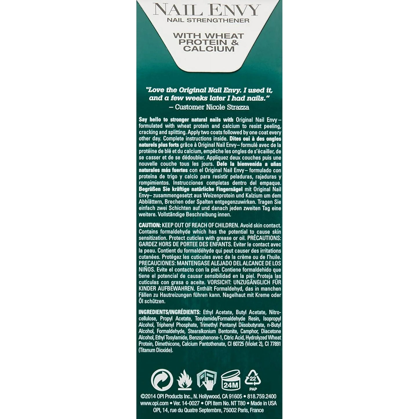 OPI Nail Envy Original Formula Nail Strengthener 0.5oz