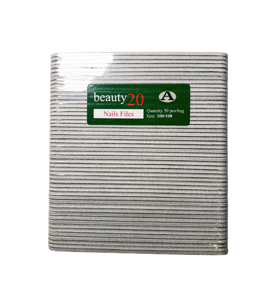 BEAUTY20 Regular Nail Files 7" - ZEBRA