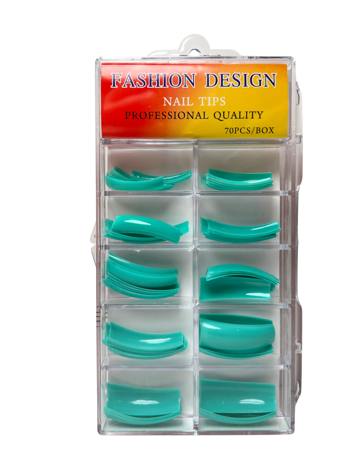 Fashion Design Nail Tips 70pc - Turquoise Color