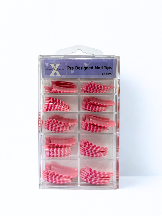 SCENT XPERIENCE Pre-Designed Nail Tips 70pc - Ombre Hearts