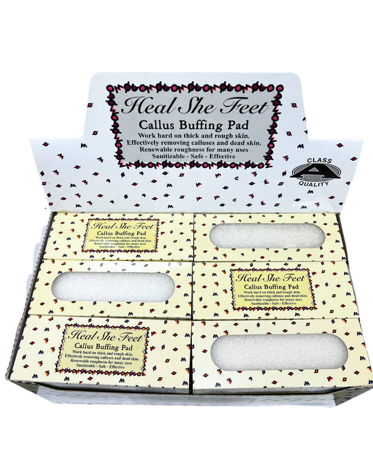 HEAL SHE FEET Callus Buffing Pad 24pc/Box - White