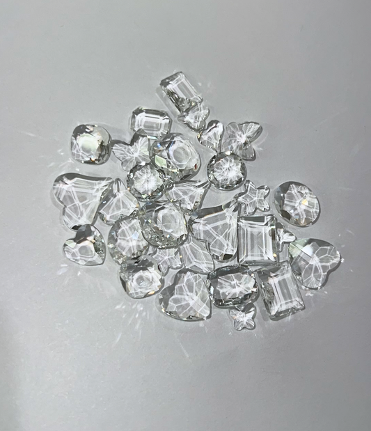 3D Crystal Shape Charms - Clear Crystal