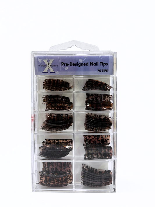 SCENT XPERIENCE Pre-Designed Nail Tips 70pc - Dark Jelly Skulls