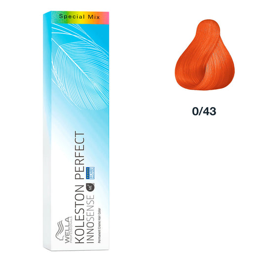 WELLA Koleston Perfect Innosense Permanent Creme Hair Color - 0/43 (Red Gold)