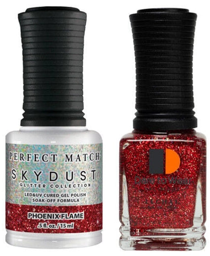 LECHAT Perfect Match SkyDust Gel Duo - Phoenix Flame #SDMS10