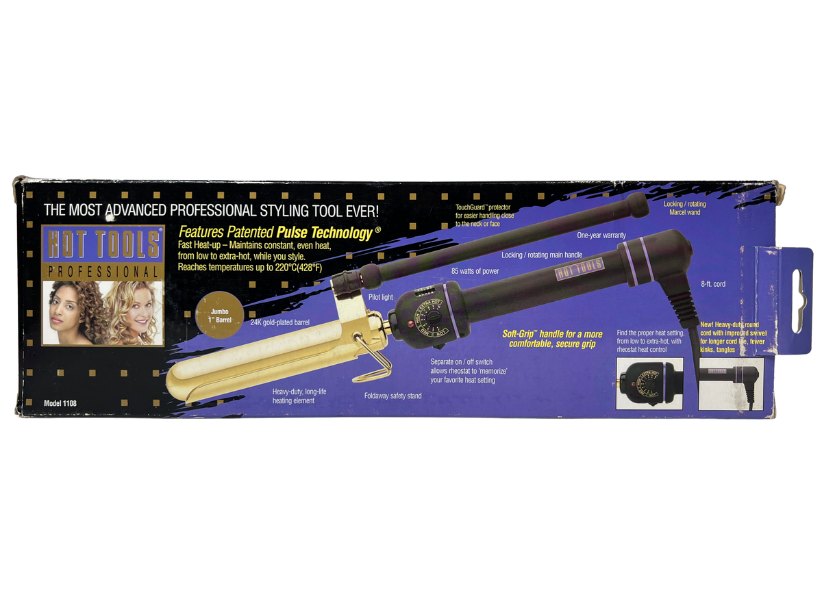 HOT TOOLS Professional Jumbo 1" Professional Marcel Curling Iron w/ Multi-Heat Control