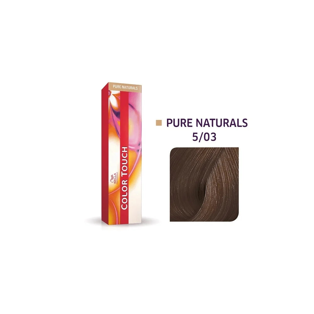 WELLA Color Touch Pure Naturals Multidimensional Demi-Permanent Color - 5/03 (Light Brown/Natural Gold)