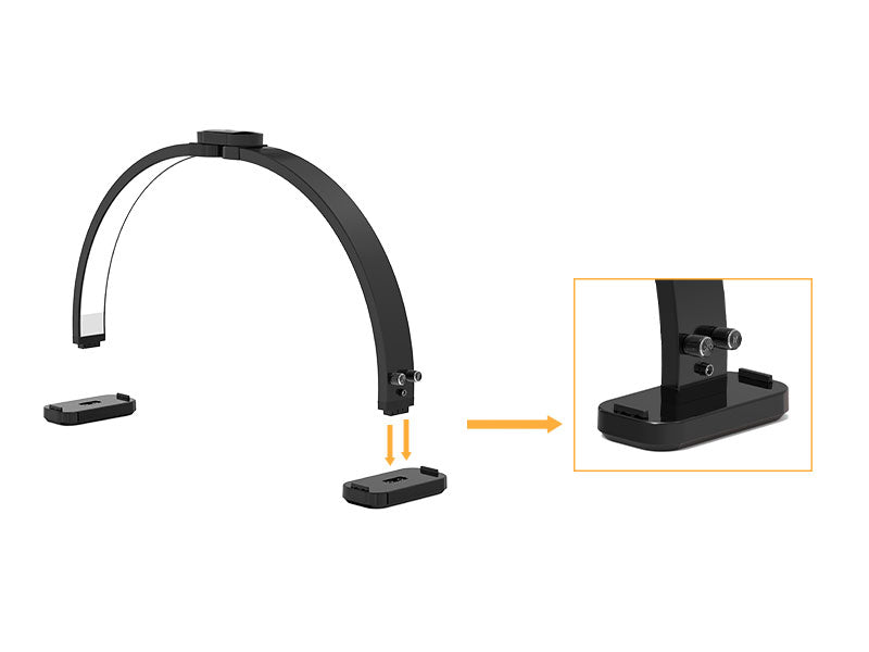black colored desk lamp on a white background