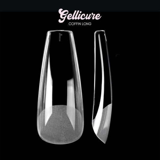 GELLICURE Pre-etched Gel Tips 552 pcs - Coffin Long