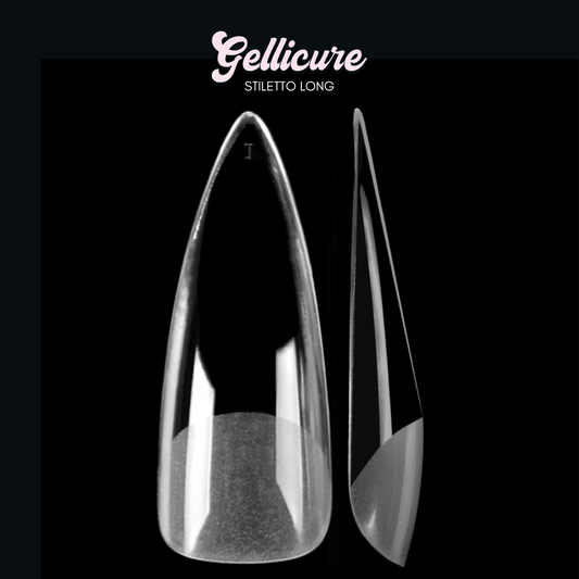 GELLICURE Pre-etched Gel Tips 552 pcs - Stiletto Long