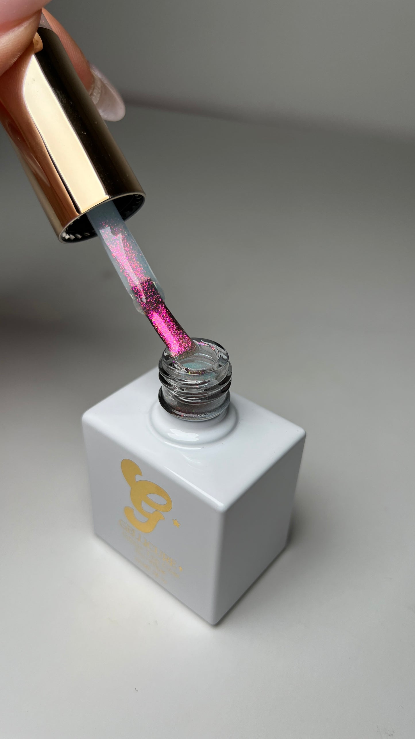 GELLICURE PRO★ No Wipe Glitter Top Coat HEMA & TPO FREE 0.5oz - Fairy Glitz #GT07