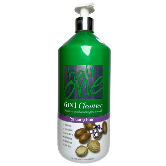 Hair One 6 in 1 Cleanser for Curly Hair w/ Argan Oil 33.8oz