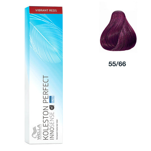 WELLA Koleston Perfect Innosense Permanent Creme Hair Color - 55/66 (Intense Light Brown/Violet Violet)