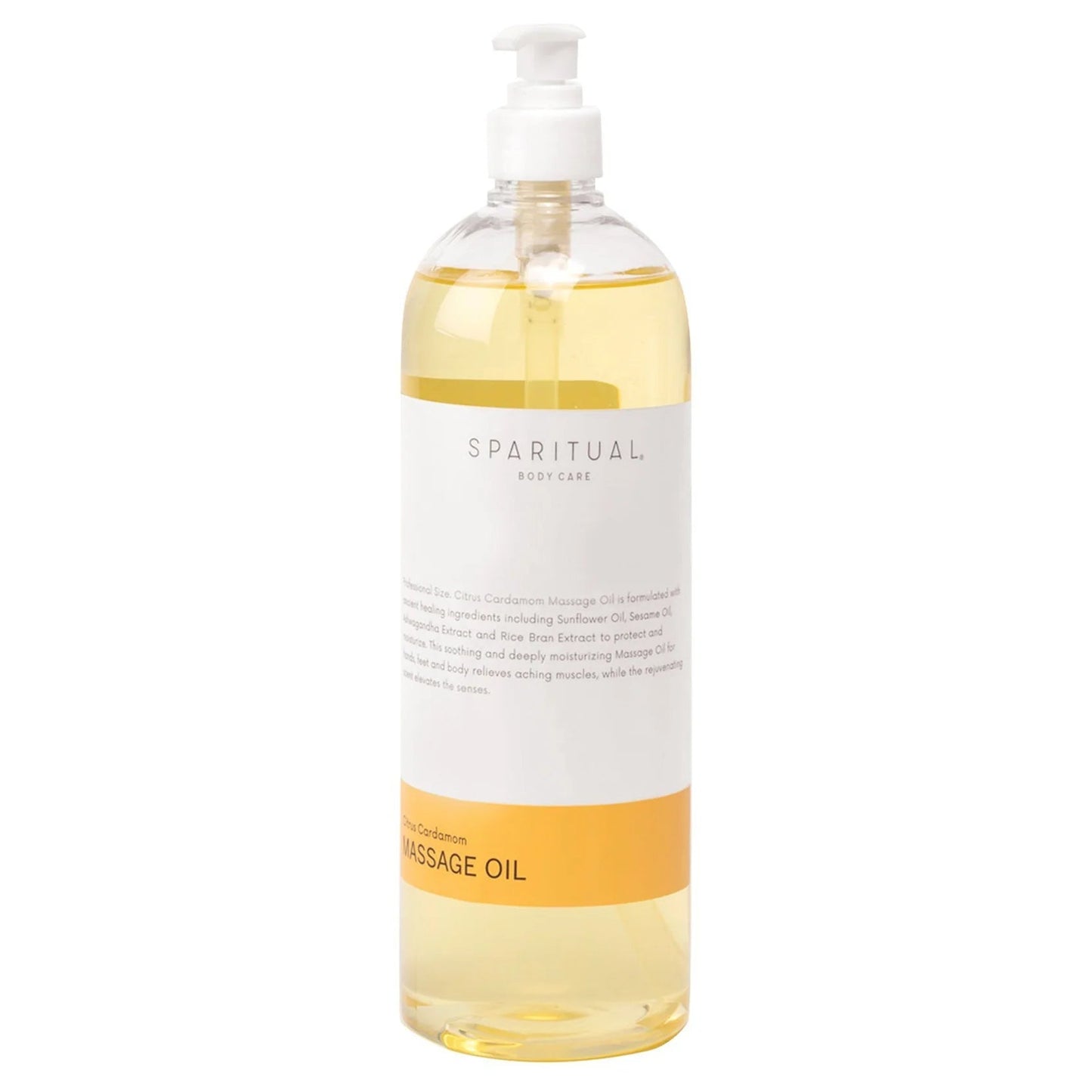 SPARITUAL Slow Beauty® Citrus Cardamom Massage Oil 33oz