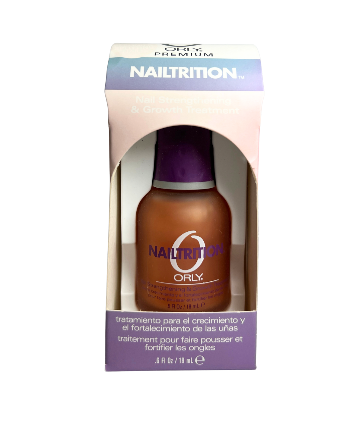 nail polish bottle inside paper box on a white background