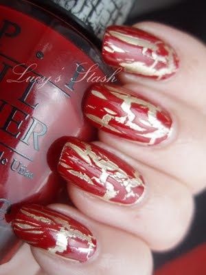 OPI Nail Lacquer 0.5oz - Red Shatter #E55
