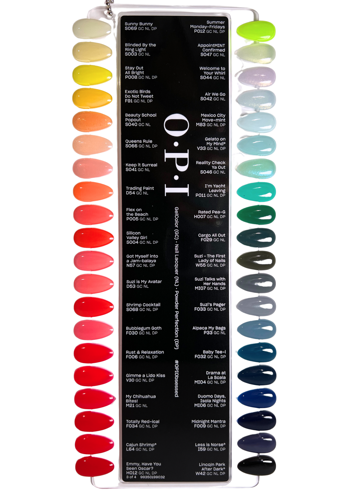 OPI Color Chart