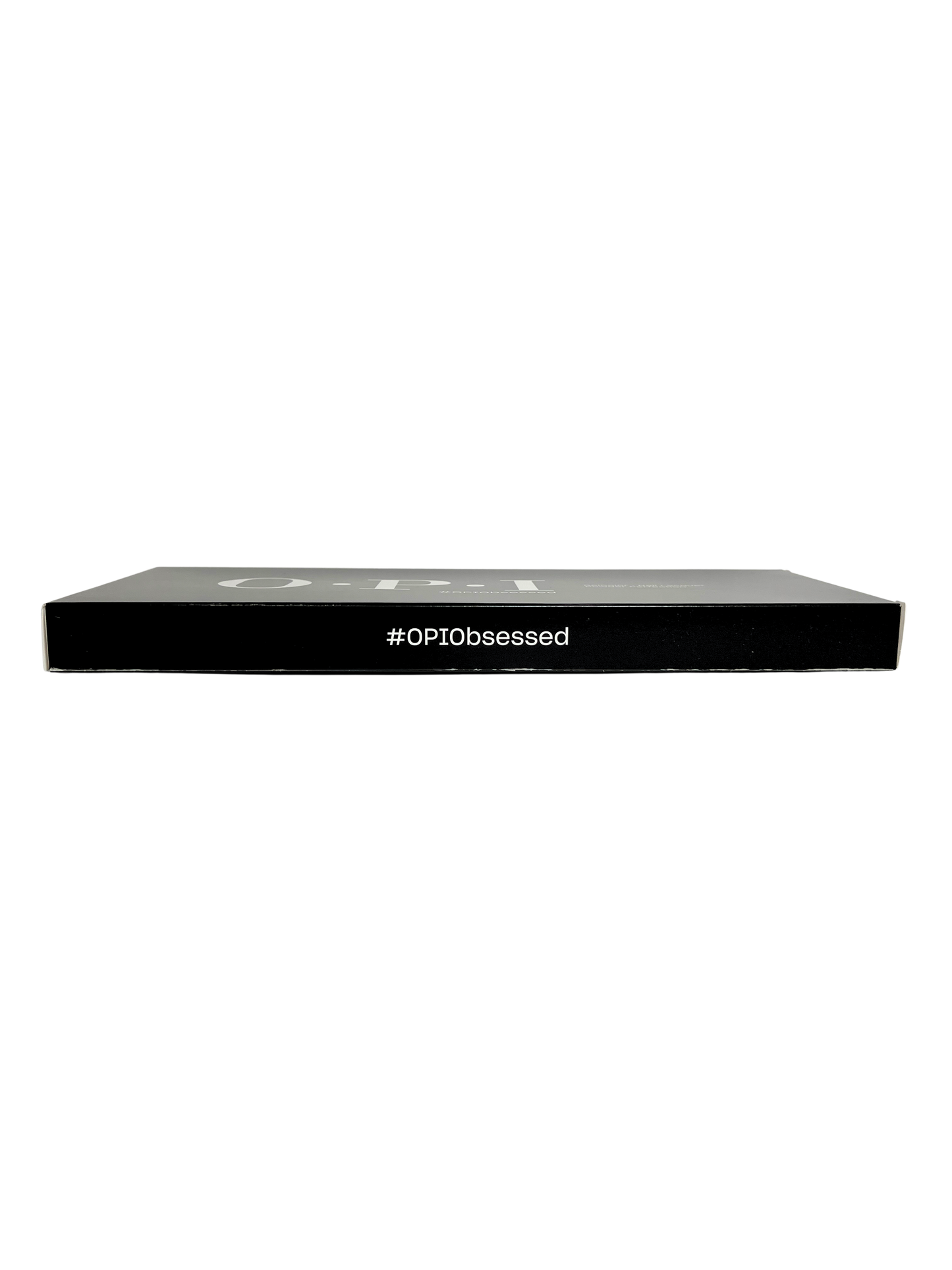 Black rectangular product with 'OPI Obsessed' text on a white background