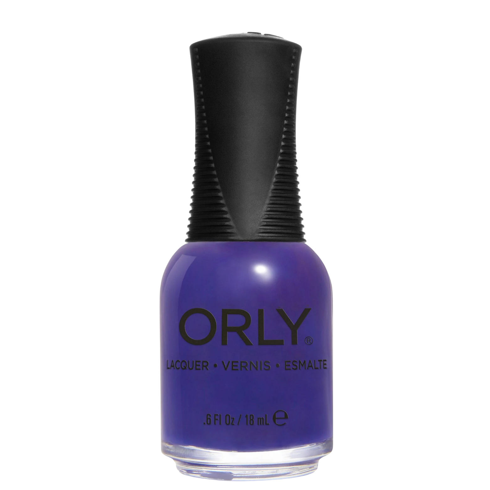 indigo nail polish with back grip cap on a white background