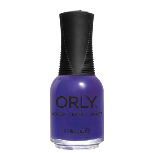 indigo nail polish with back grip cap on a white background