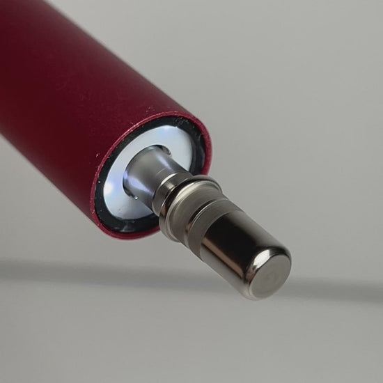 video of nail drill operating with LED flash light on a white background