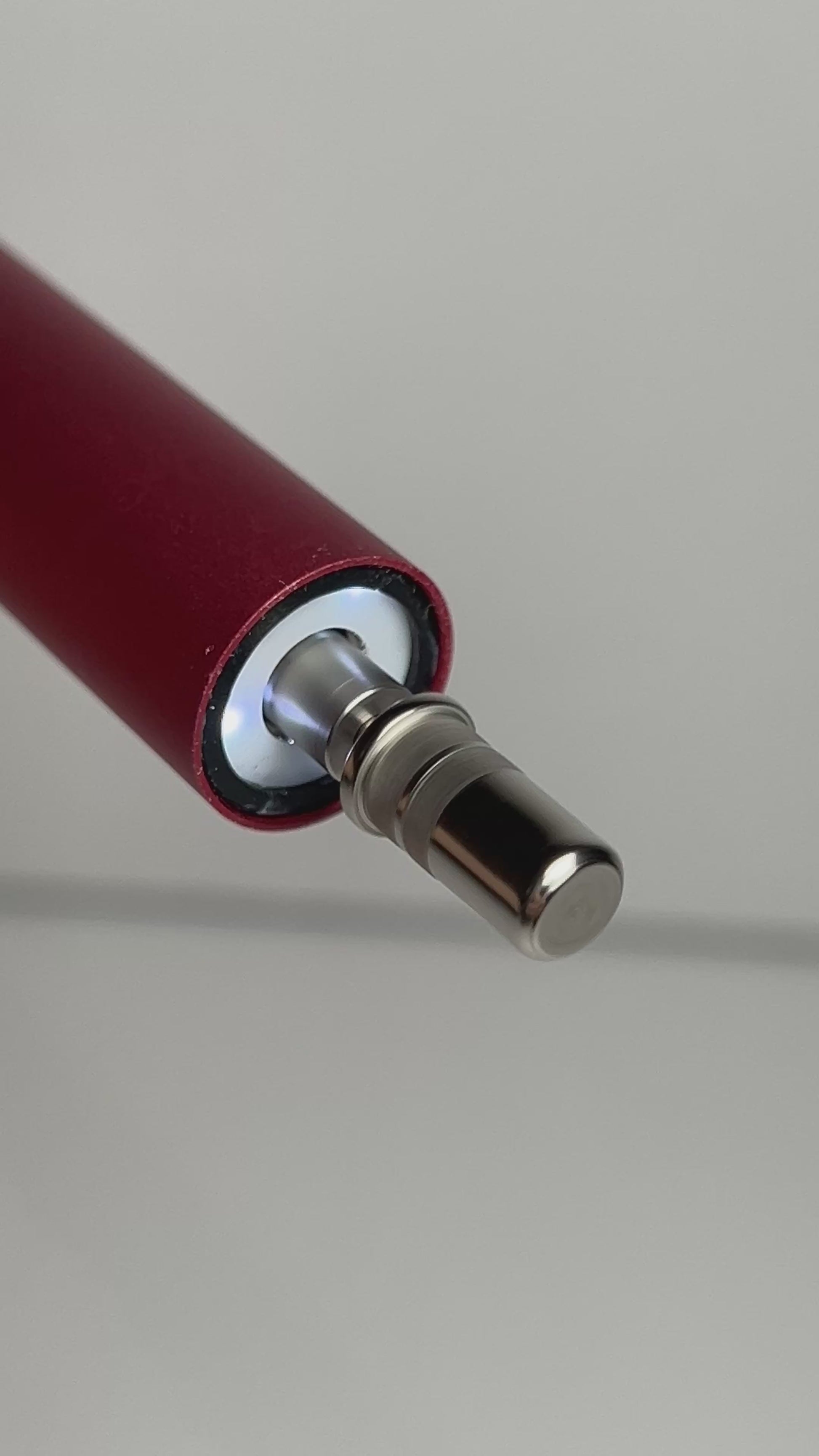video of nail drill operating with LED flash light on a white background