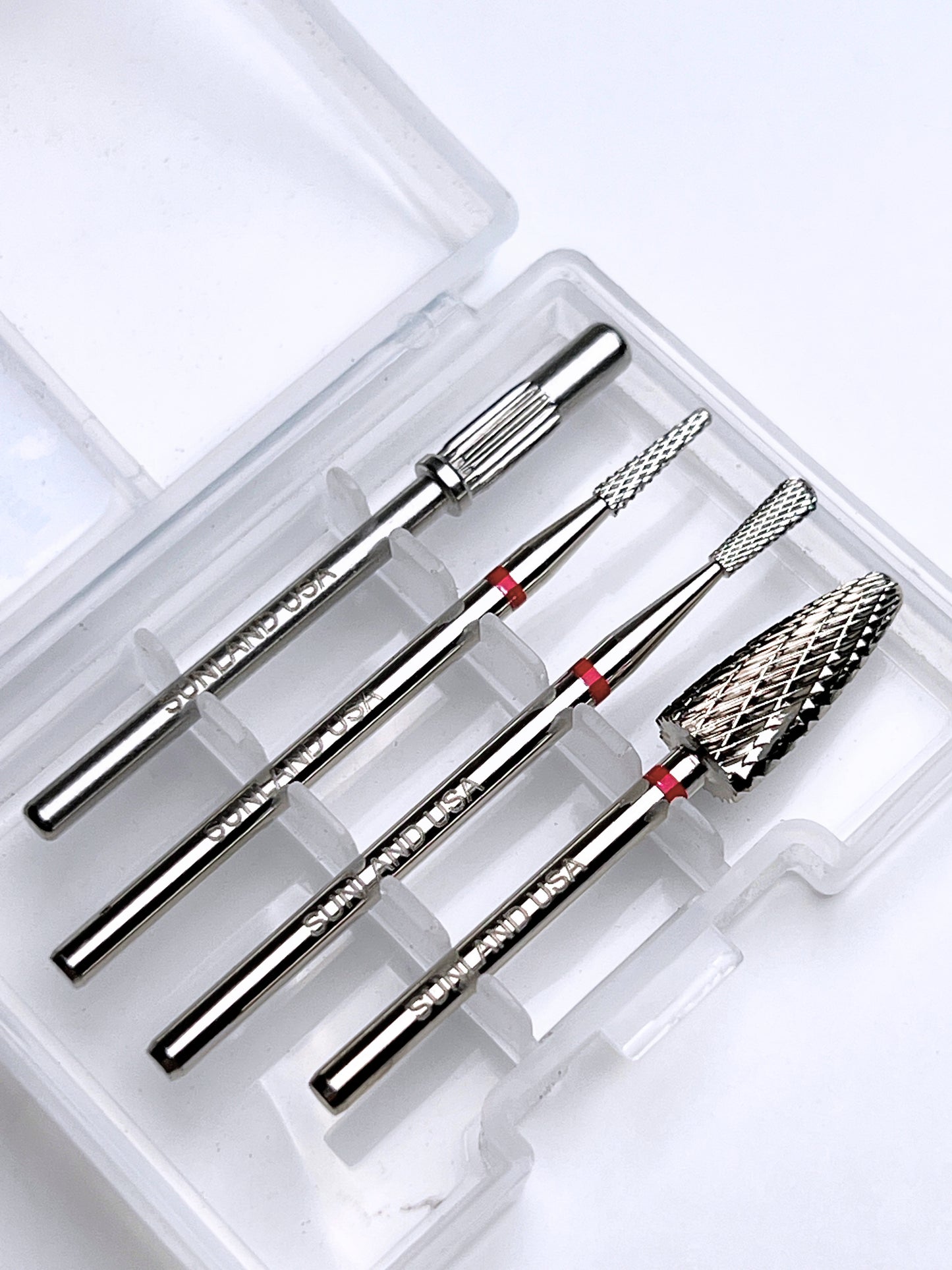 Mani + Pedi Carbide Drill Bit 4pc Set - Fine