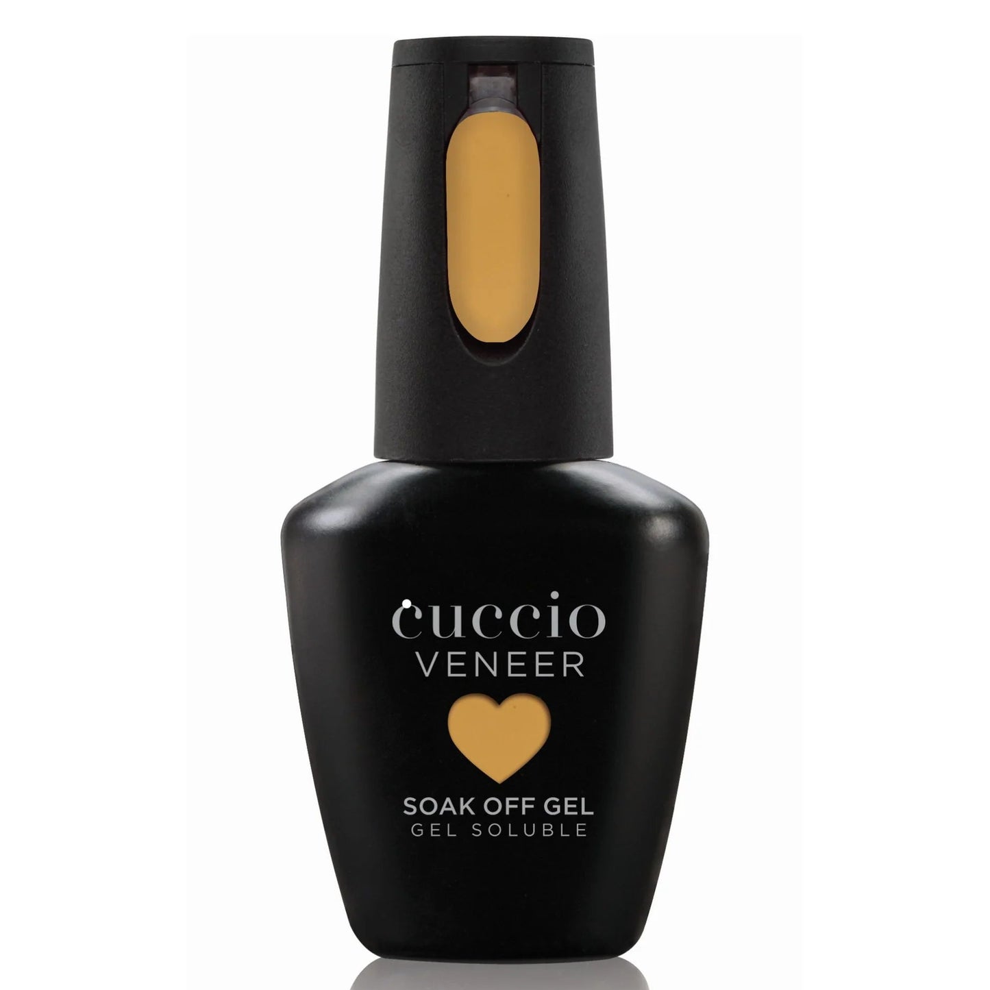Cuccio Veneer soak off gel bottle on a white background