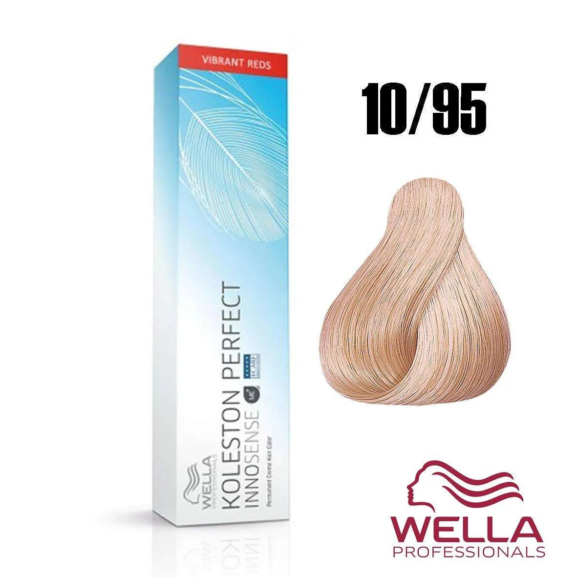 WELLA Koleston Perfect Innosense Permanent Creme Hair Color - 10/95 (Lightest Blonde/Cendre Red Violet)