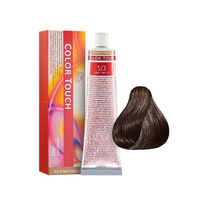 WELLA Color Touch Rich Naturals Multidimensional Demi-Permanent Color - 5/3 (Light Brown/Gold)
