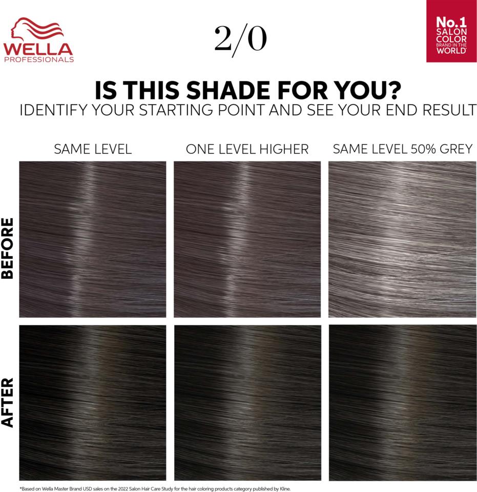 WELLA Color Touch Pure Naturals Multidimensional Demi-Permanent Color - 2/0 (Darkest Brown/Natural)