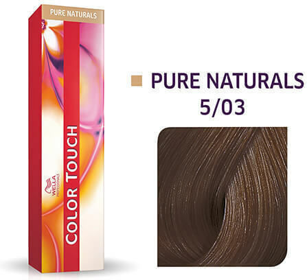 WELLA Color Touch Pure Naturals Multidimensional Demi-Permanent Color - 5/03 (Light Brown/Natural Gold)